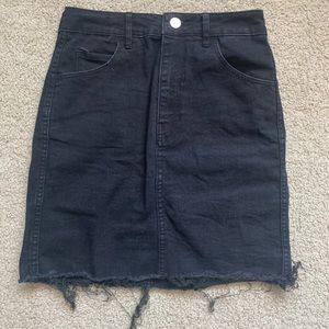 H&M Black Denim Skirt